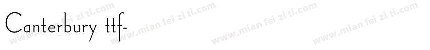 Canterbury ttf字体转换